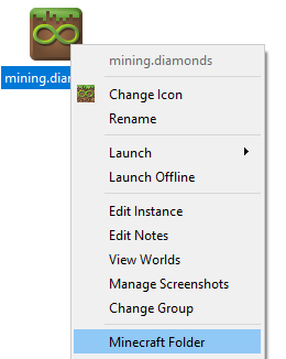 Find Minecraft Folder